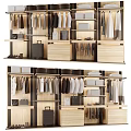 Modern Wardrobe Interior Design With Hanging Clothes Bags Shoes Drawers And Shelves