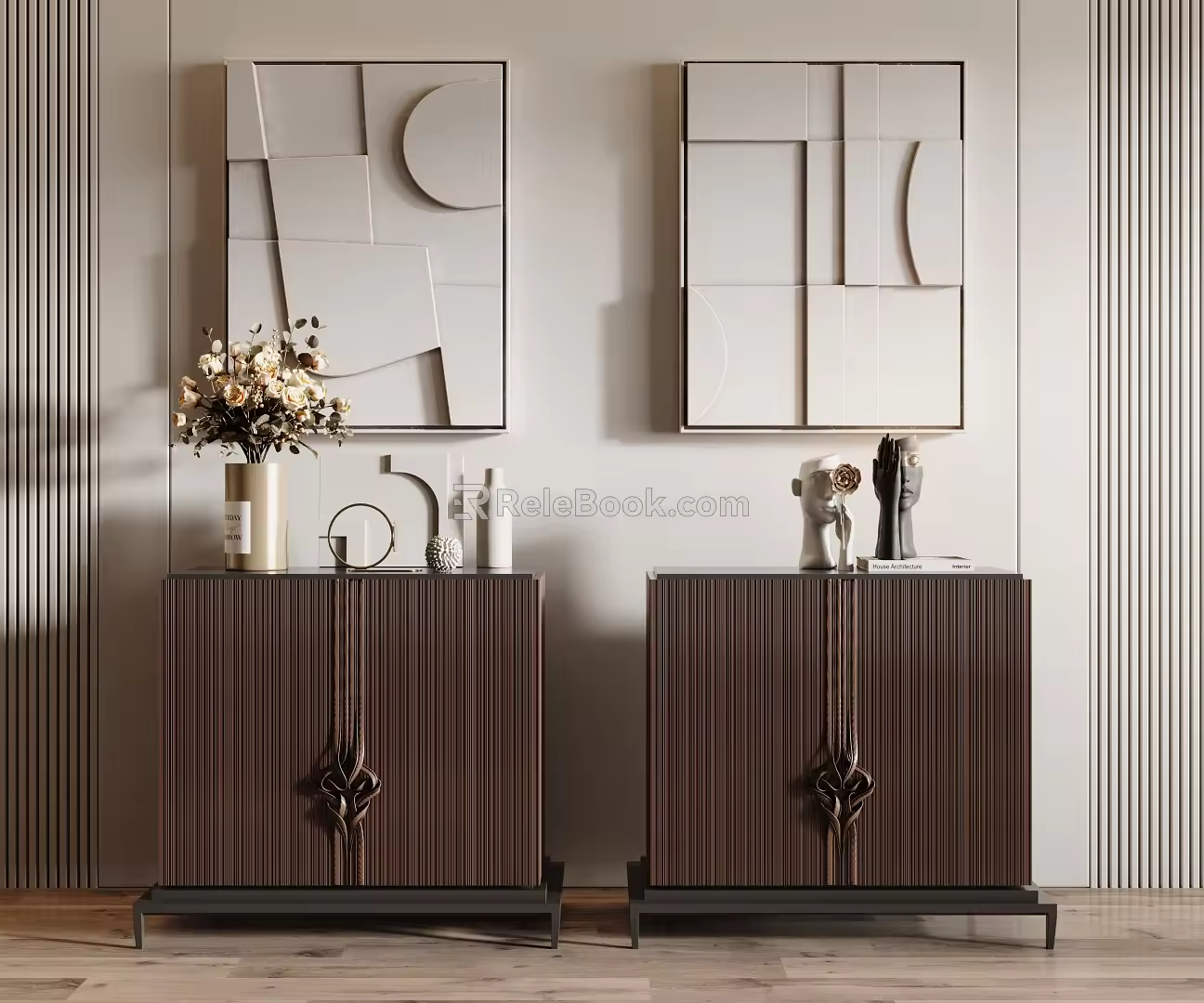 Modern bedside table 3d model
