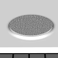 Modern Round Textured Ceiling Light with Circular LED Strip for Home Interior