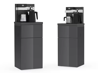 Modern Black Coffee Machines With Storage For Daily Use 3d model