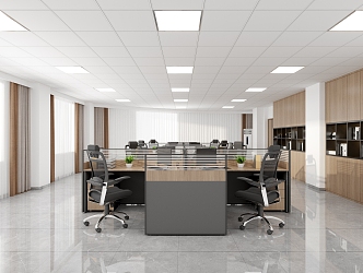 Office Desk Integrated Ceiling 3d model