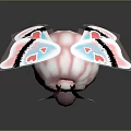 Game Movie Character With Pink Body Butterfly Like Wings With Decorative Patterns And Antennae