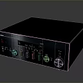 Yamaha Black Audio Amplifier With Control Knobs And Display Panel