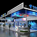 China Telecom Tianyi Cloud Exhibition Booth With Digital Screens And Modern Design