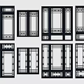Set Of Various Decorative Window Frame Designs With Different Patterns 3d model