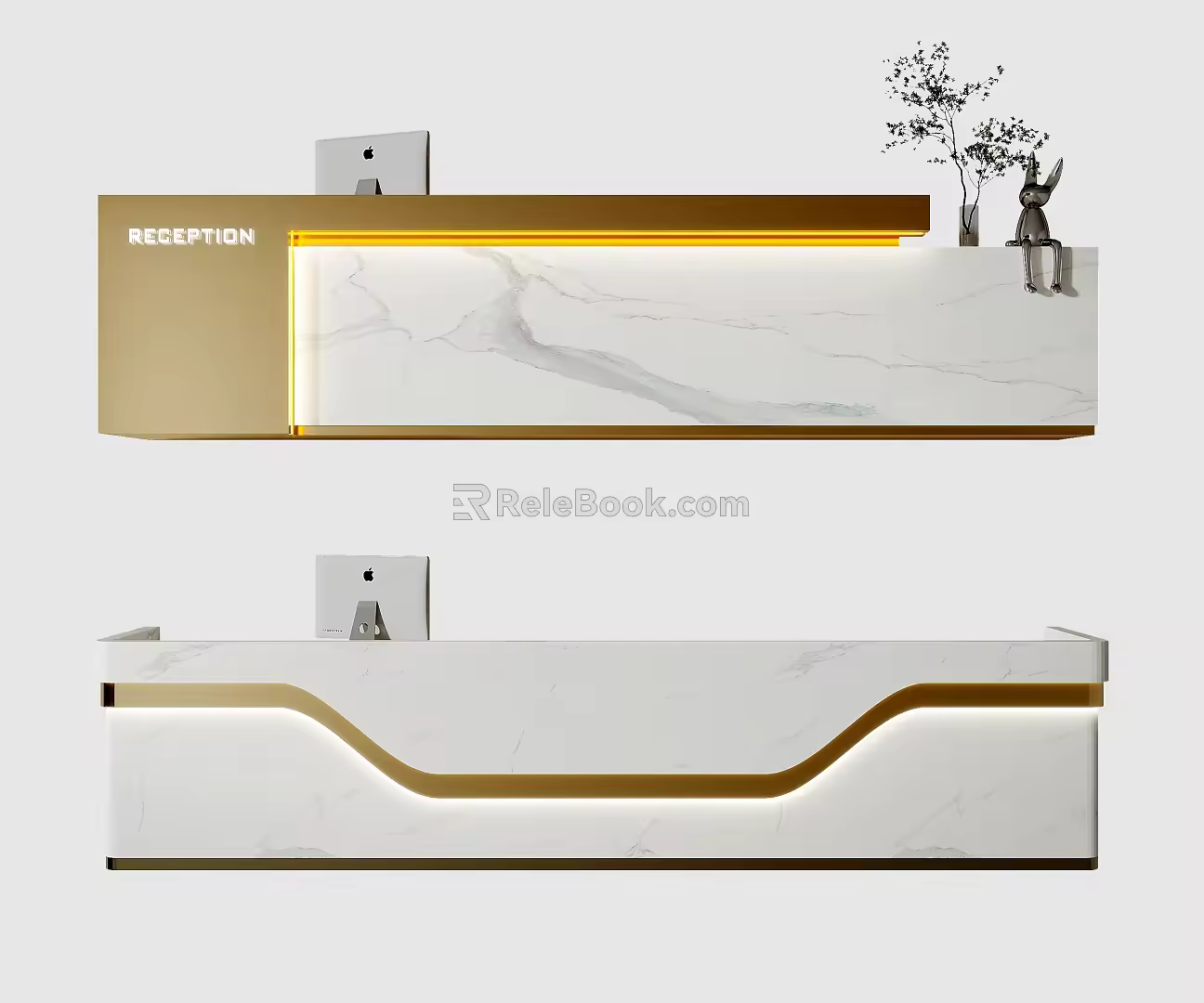 Modern Front Desk 3d model
