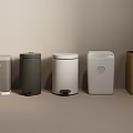 Various Colored Pedal Trash Bins With Different Designs For Home Use