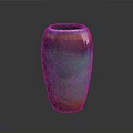 Colorful Ceramic Vase With Blue Green Red Orange Gradient And Glossy Finish On Dark Background