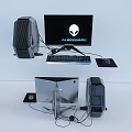 Alienware Desktop Computer Setup With Monitor Keyboard And Mouse Components