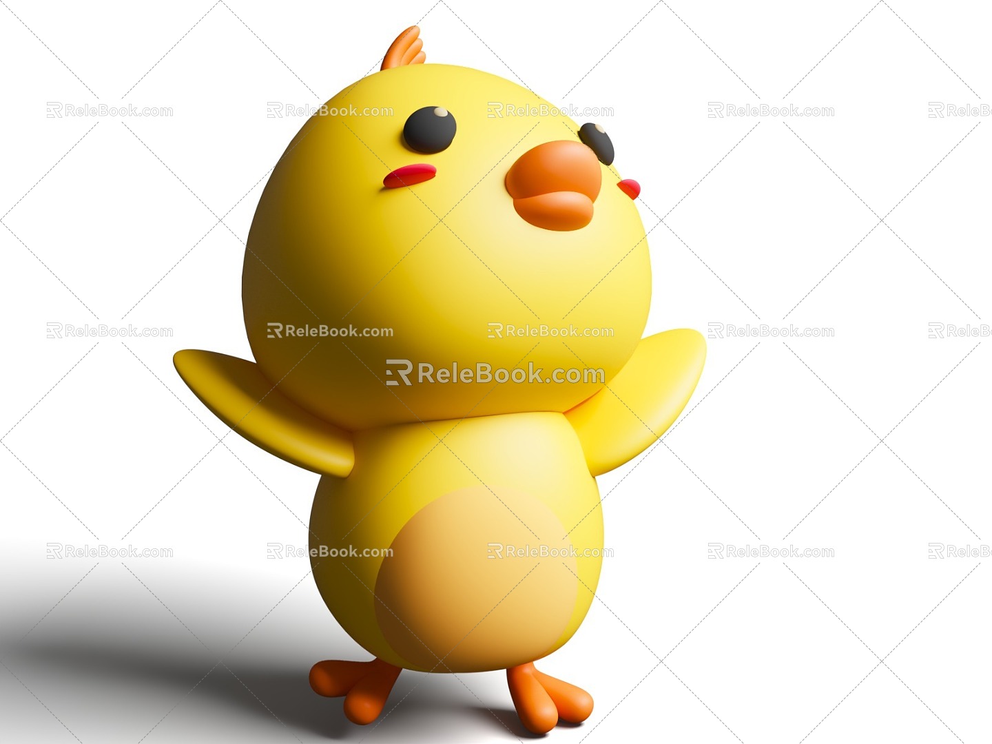 Cartoon IP character animal chick Chickenr 3d model