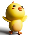 Cartoon IP character animal chick Chickenr 3d model