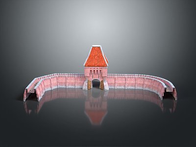 Puerto Rico Gate Ancient Gate San Juan Gatehouse Stone Gatehouse in Puerto Rico 3d model