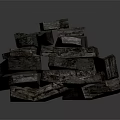 Natural Stacked Wood Stone Pieces Featuring Rustic Texture for Home Decor and Construction