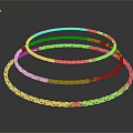 Three Shiny Gold and Silver Metal Rings Stacked as Hardware Tools Components
