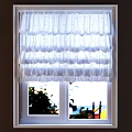 White Pleated Curtain with Light Filtering Design for Window View and Indoor Decor