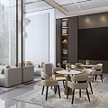 Modern sales office reception area 3d model