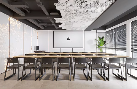 Modern Meeting Room Meeting Table and Chair 3d model