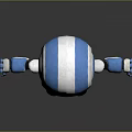 Blue And White Robot Character With Large Black Eyes And Outstretched Arms