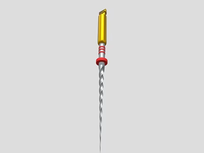 High Quality Hardware Drill Bit With Yellow Red Top And Spiral Metal Shank 3d model