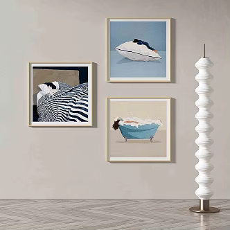Modern minimalist decorative painting 3d model
