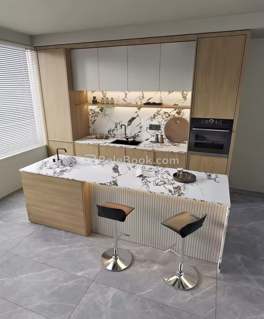 Middle and Ancient Style Island Table Restaurant Cream Style Island Table Restaurant Light Luxury Style Island Table Customized Island Table 3d model