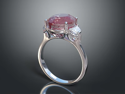Modern Ring Diamond Ring Gem Ring Women's Ring 3d model Modern Ring Diamond Ring Gem Ring Women's Ring 3d model