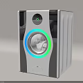 Modern Design Washing Machine With Round Transparent Door White Body And Black Accents