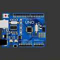 UNO Development Board Blue Circuit With Microcontroller Digital Analog Interfaces And Components