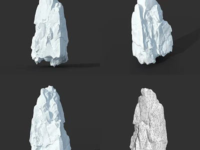 Garden Landscape Design Showcasing Natural Rock Structures And Varied Textures 3d model