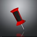 Red Thumbtack with Metal Point for Office and Home Stationery Use
