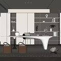 Modern study 3d model