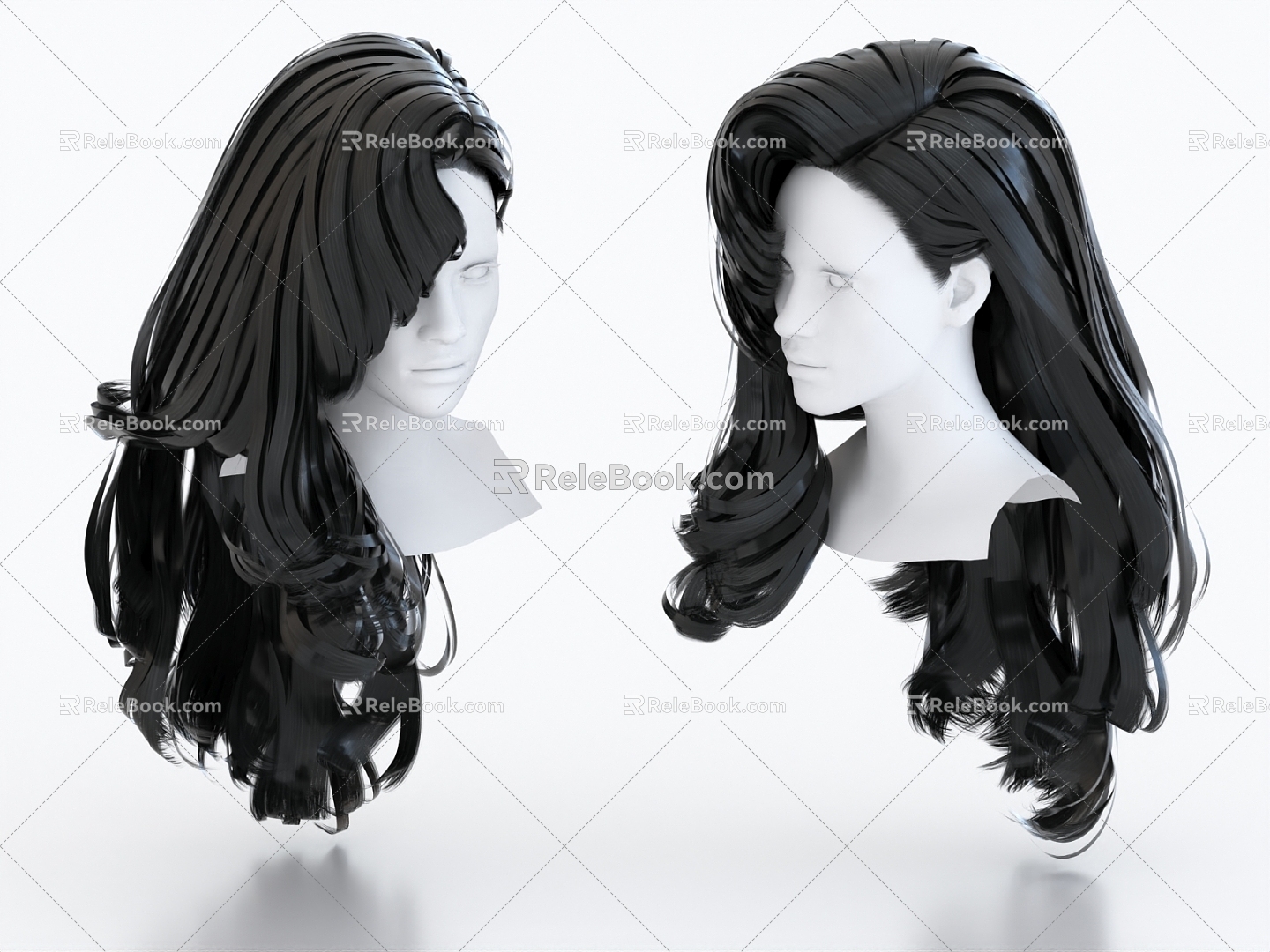 Hair Wig Hairstyle Long Hair Head model