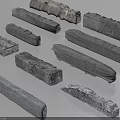 Natural Stone and Wood Building Materials With Various Shapes And Textures