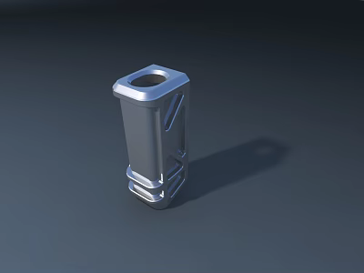 Public Facility Metal Trash Can With Modern Design For Urban Public Areas 3d model