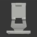 White Foldable Phone Stand For Electronic Devices With Stable Base Portable Design And Adjustable Holder 3d model