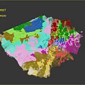 Detailed Snowy Terrain Model Featuring Forest Dirt Road And Small Cabin
