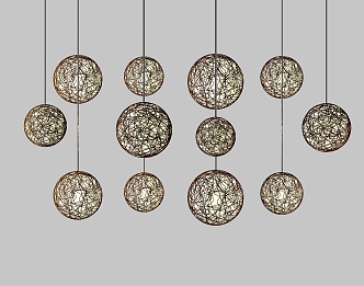 Modern chandelier 3d model