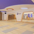Dance Studio with Piano Wooden Floor Barres and Dance Sign Logo for Fitness