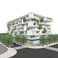 Apartment Building Model 3d model