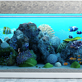 Modern fish tank 3d model