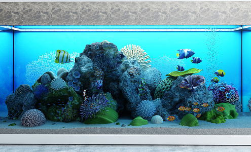 Modern fish tank 3d model