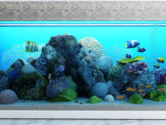 Modern fish tank 3d model