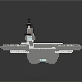 Fighter Jet 3D Model with Streamlined Design Multiple Engines and Gray Metallic Texture