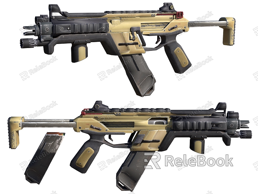 Modern Gun Hero Game Submachine Gun model