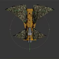 Camouflage Winged Flying Drone With Yellow Body And Aerodynamic Structure
