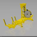 Yellow Mechanical Cutting Equipment With Circular Saw Blade And Support Structure