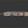 Ancient Sailing Ship With Multiple Masts Intricate Crystal Design Illuminated Sails And Reflective Water Base