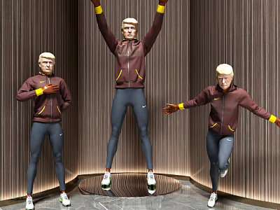 Modern man character Trump 3d model