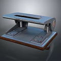 Metal Hardware Tool With Spring Mechanism And Wooden Base For Stamping