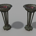 Retro electric brazier brazier appliance carbon basin 3d model